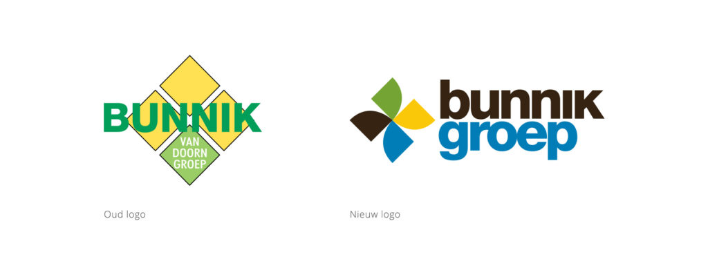 Bunnikgroep oud en nieuw logo